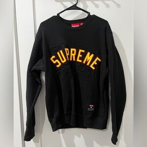 Supreme Kanji Logo Crewneck Black